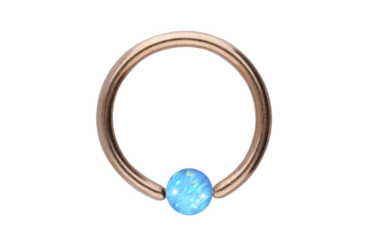 Chirurgenstahl Klemmkugelring Piercing SYNTHETISCHER OPAL